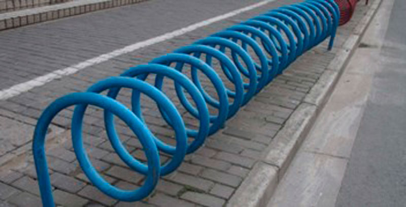 标准式碳素钢螺旋式自行车停车架 厂家直销