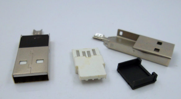 中山USB 2.0焊线式A公 三件式供应商
