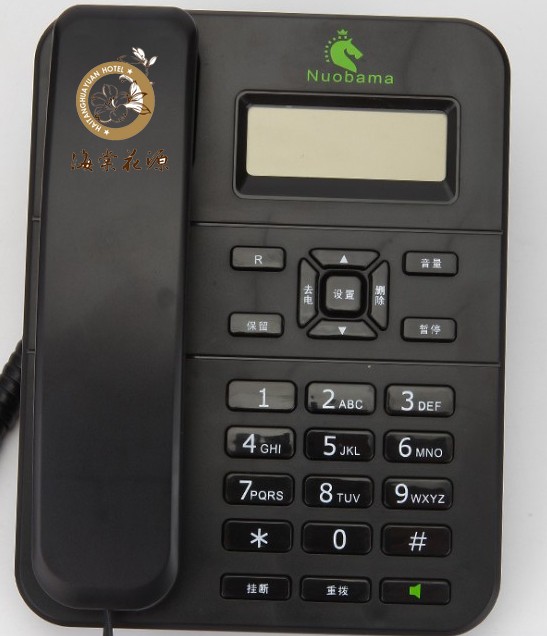 诺巴玛商务办公电话机 来电显示免电池高清免提家用时尚固定座机