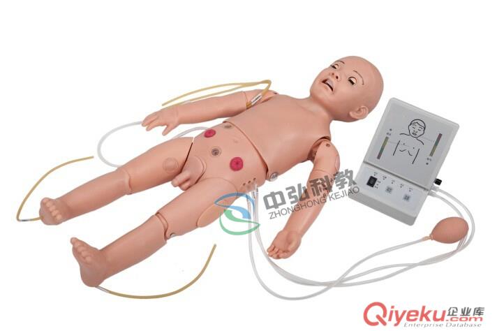 全功能一岁儿童护理及CPR气管插管操作训练模拟人