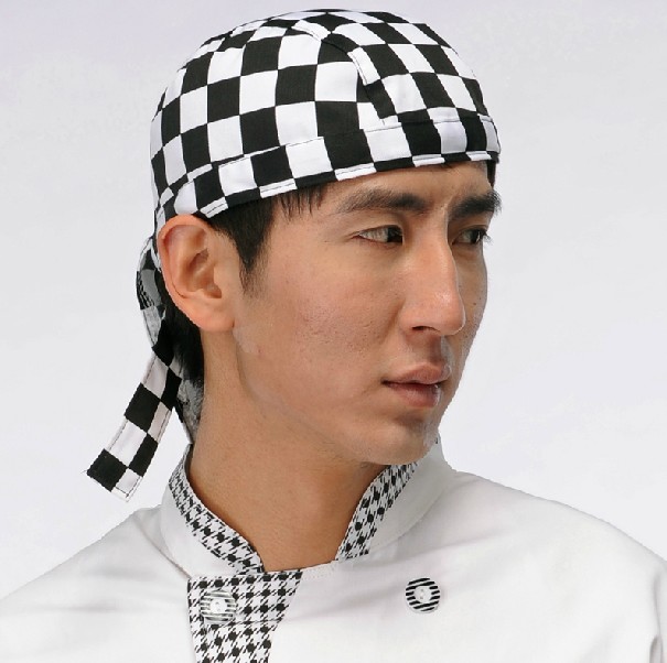 庞哲厨师帽饭店餐厅厨房防油防水工作帽头巾多种款式可选