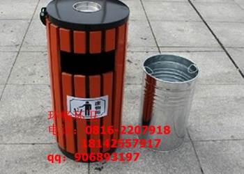 圆形果皮桶 木条环卫桶 钢木垃圾单桶 环畅垃圾桶厂家直销 价格优势明显
