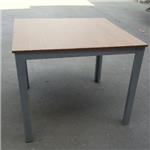 厂家直销批发 闪银+暗柚木拉丝 铝+塑木桌子