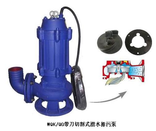 WQK带切割装置潜水排污泵型号