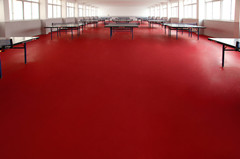 广东乒乓球红色pvc运动塑胶地板厂家