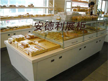 实木烤漆面包展示柜 木质烤漆面包架 白色面包展示柜