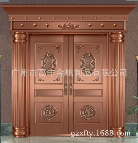   铜纱网门、广州设计真铜门 ，高丰金属制品