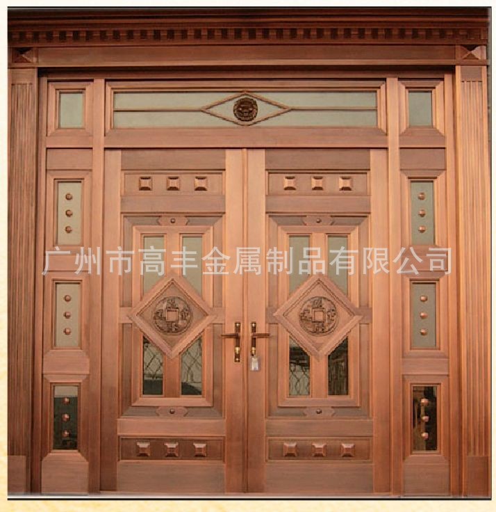   铜纱网门、广州设计真铜门 ，高丰金属制品