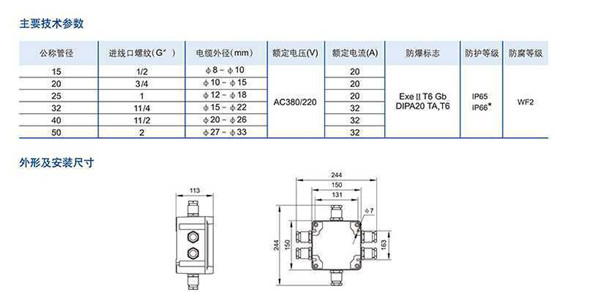 BXQ61(62)系列防爆动力配电箱(电磁起动)经济适用