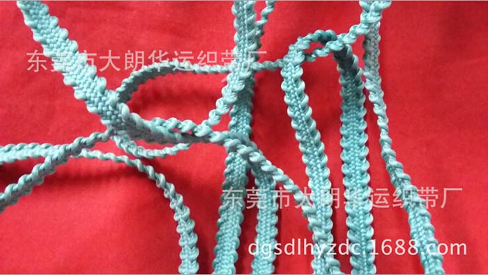 【东莞工厂生产】 5mm天蓝色锦纶牙边织带