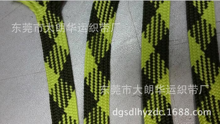 东莞【工厂生产】 12mm单层黄色间黑色扁带