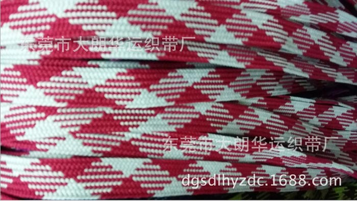 东莞【工厂生产】12mm深灰 紫色红色 黄色间色单层扁带
