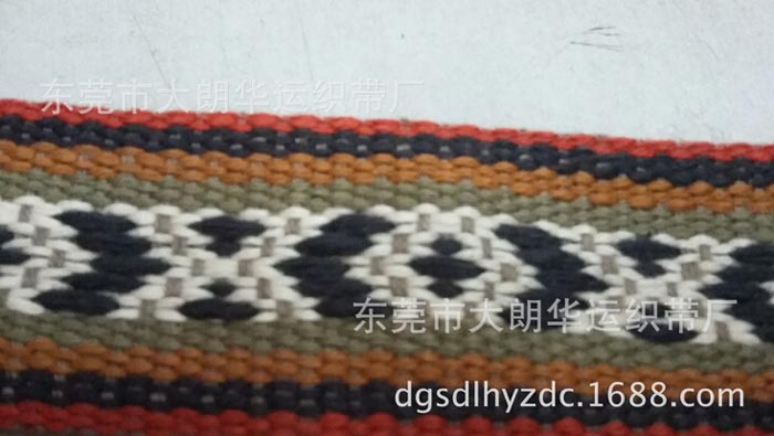【东莞工厂提供】3.5CM棉间色提花织带