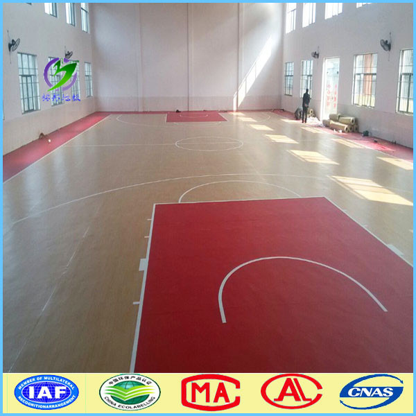 山东厂家直销篮球馆运动地板塑胶地板橡胶地板
