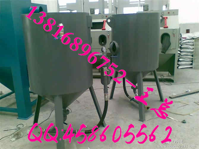 上海喷砂除锈用1立方移动喷砂罐 大型钢材除锈用KH-1000