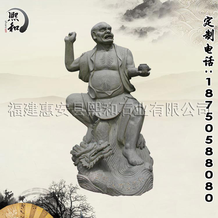 0.8米高惠安五百罗汉浮雕圆雕石雕工艺品 高评价yz点评质量精细