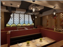 专业的南宁餐厅装修公司当属捷顺装饰，客厅与餐厅隔断装修效果图