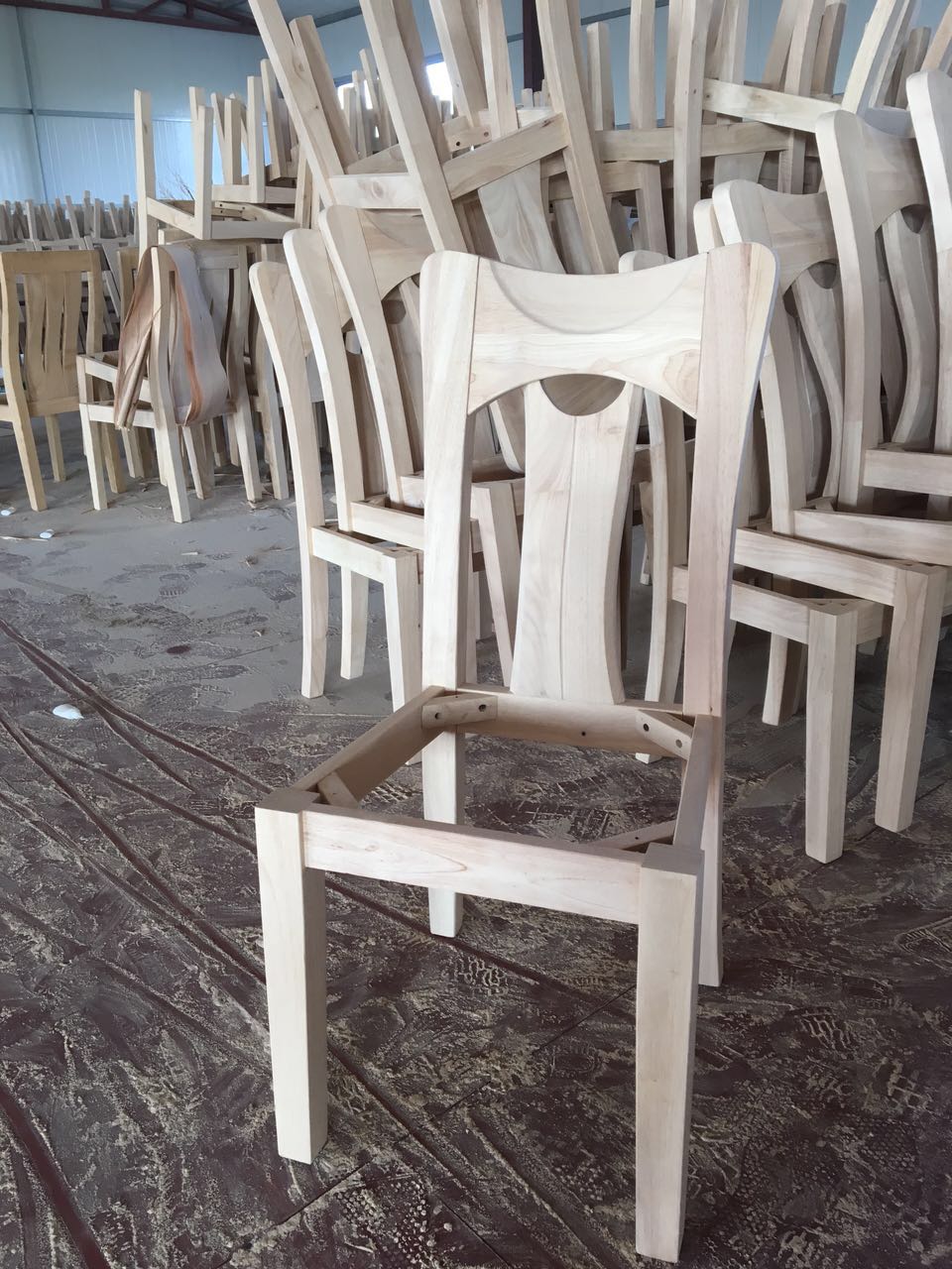 德州象牙白餐椅|价格|厂家|供应商-长平木业