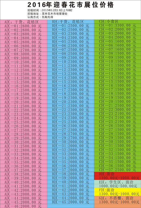 2016年迎春花市平面图