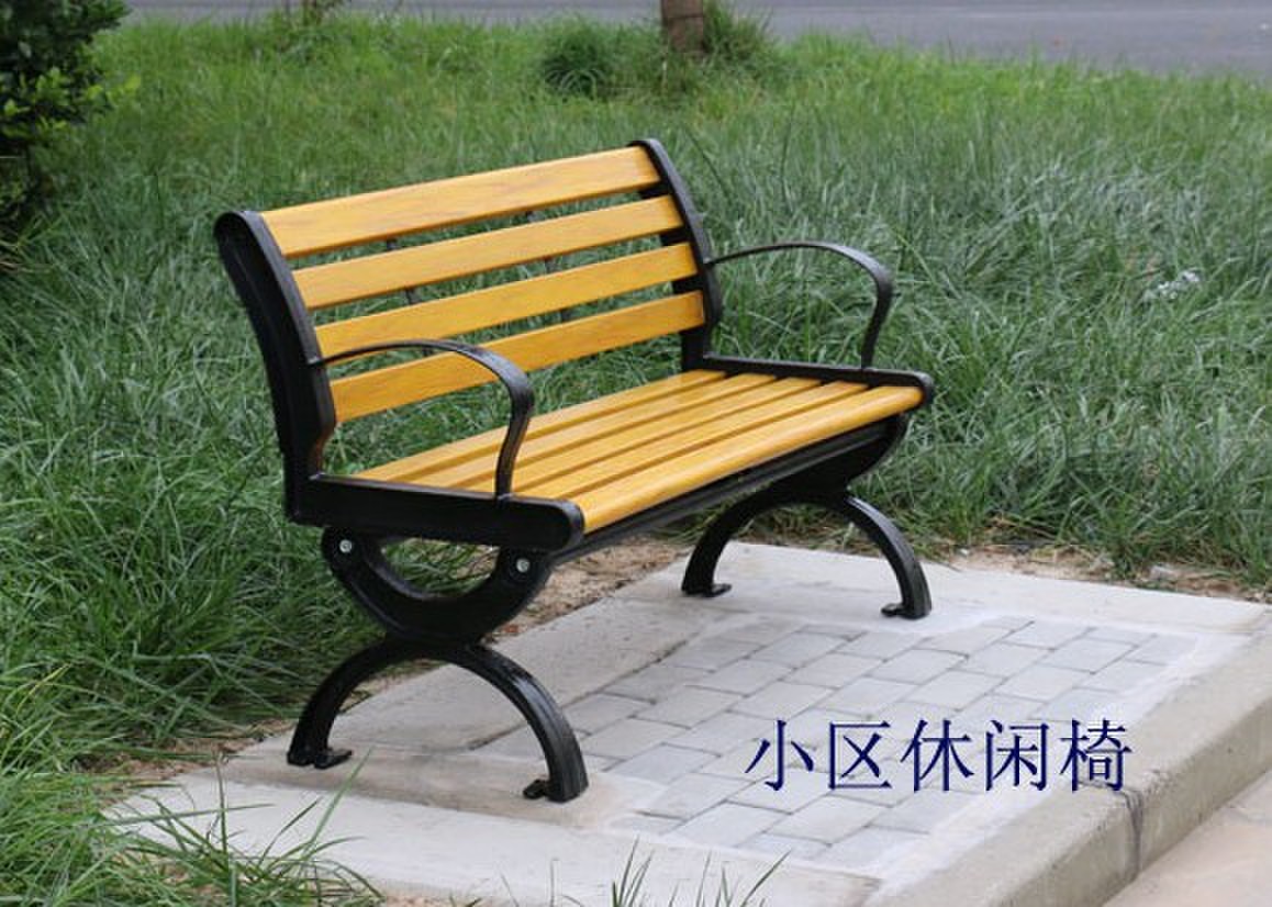 光明新区户外休闲椅 塑钢靠背椅