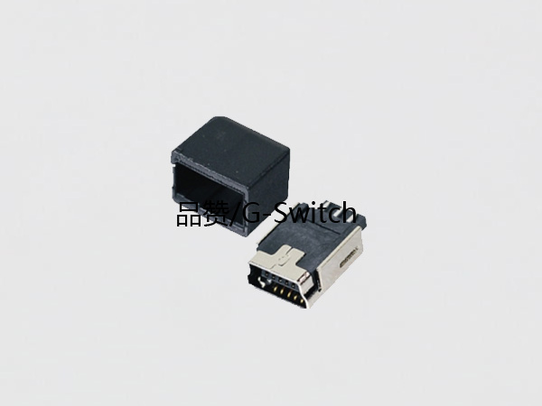MINI USB 5PIN F 焊线式带护套