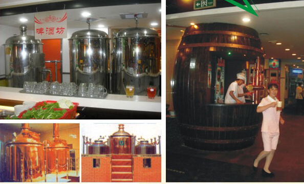 南阳便宜的酒店自酿啤酒生产设备批发：大型啤酒设备