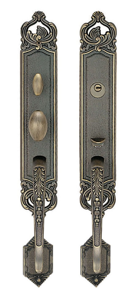 意安达 豪华大门锁8706（单拉/双拉）青古铜 （日式配置）
