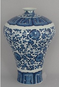 出口家居装饰品-传统青花花瓶-手绘陶瓷花瓶-景德镇陶瓷厂