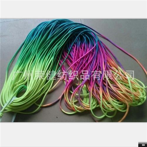 自产自销各种彩虹橡筋绳 七彩韩国橡筋绳带 饰品DIY绳