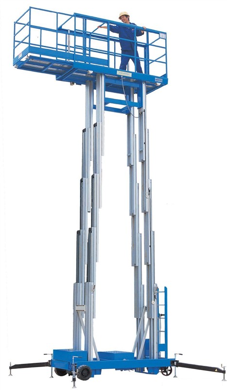 黑龙江来运SJYL0.15-8双柱铝合金式升降机高空作业平台升降货梯厂家