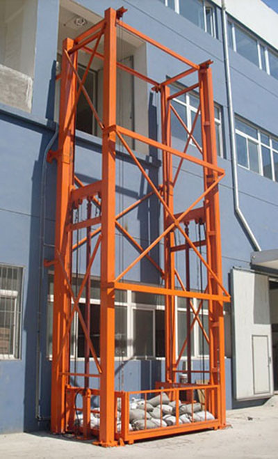 温州来运SJD0.3-4.5固定导轨式升降机 升降货梯厂家