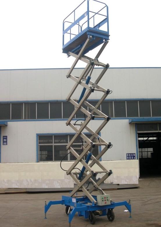 青岛来运移动式剪叉升降机SJY0.3-4高空作业平台升降机货梯厂家