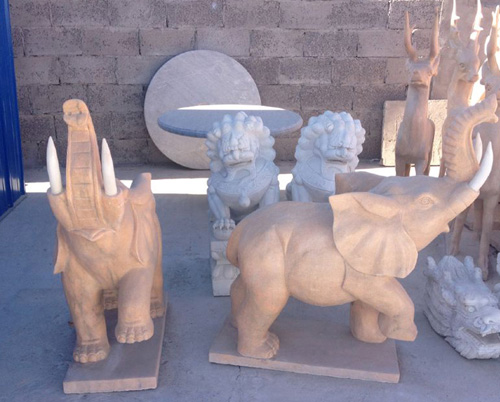 动物石雕大象雕刻设计石雕大象加工