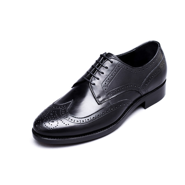 HIHFOREVER JP.3D皮鞋 固特异手工 经典布洛克 德比鞋 棕色/黑色原始图片2