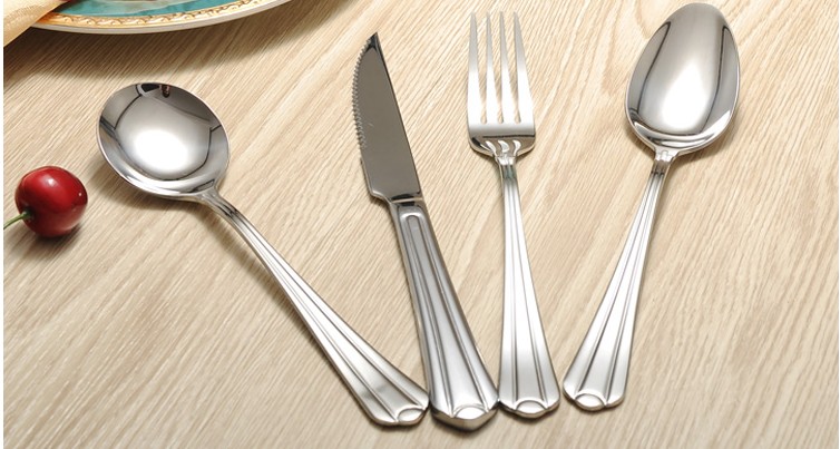 gd不锈钢刀叉勺三件套 西餐套装西餐刀+叉+勺更 水果刀叉