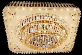 2015跑量客厅水晶灯,跑量灯无售后现代LED喇叭花低压灯,现代葫芦平板水晶灯图片