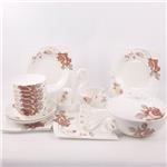 唐山陶瓷餐具欧式24头碗碟勺套装，唐山陶瓷厂家价格