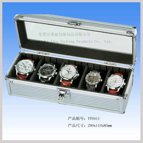 东莞市莱迪铝箱制品厂供应5格铝质手表盒