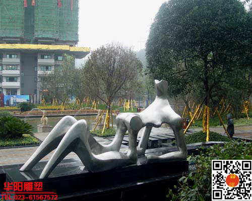 华阳雕塑 重庆房地产雕塑 抽象雕塑 人体抽象雕塑